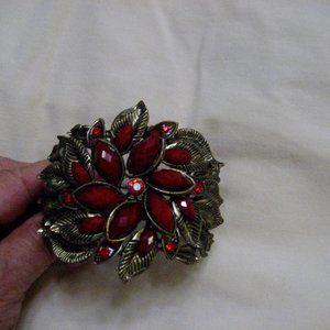 LARGE RED CLAMPER STYLE BRACELET